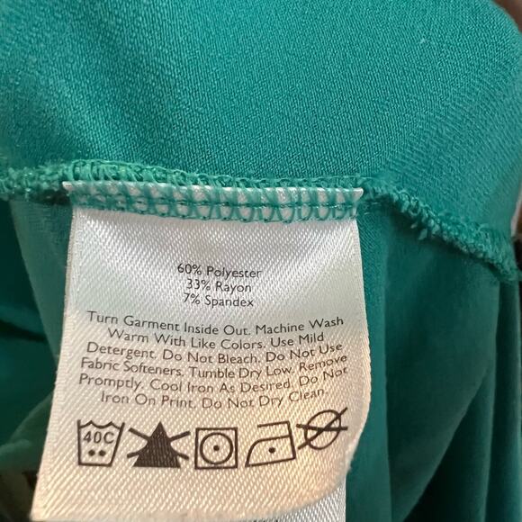 Eddie Bauer Teal Green Wrap Front Dress Size XL - Picture 5 of 5